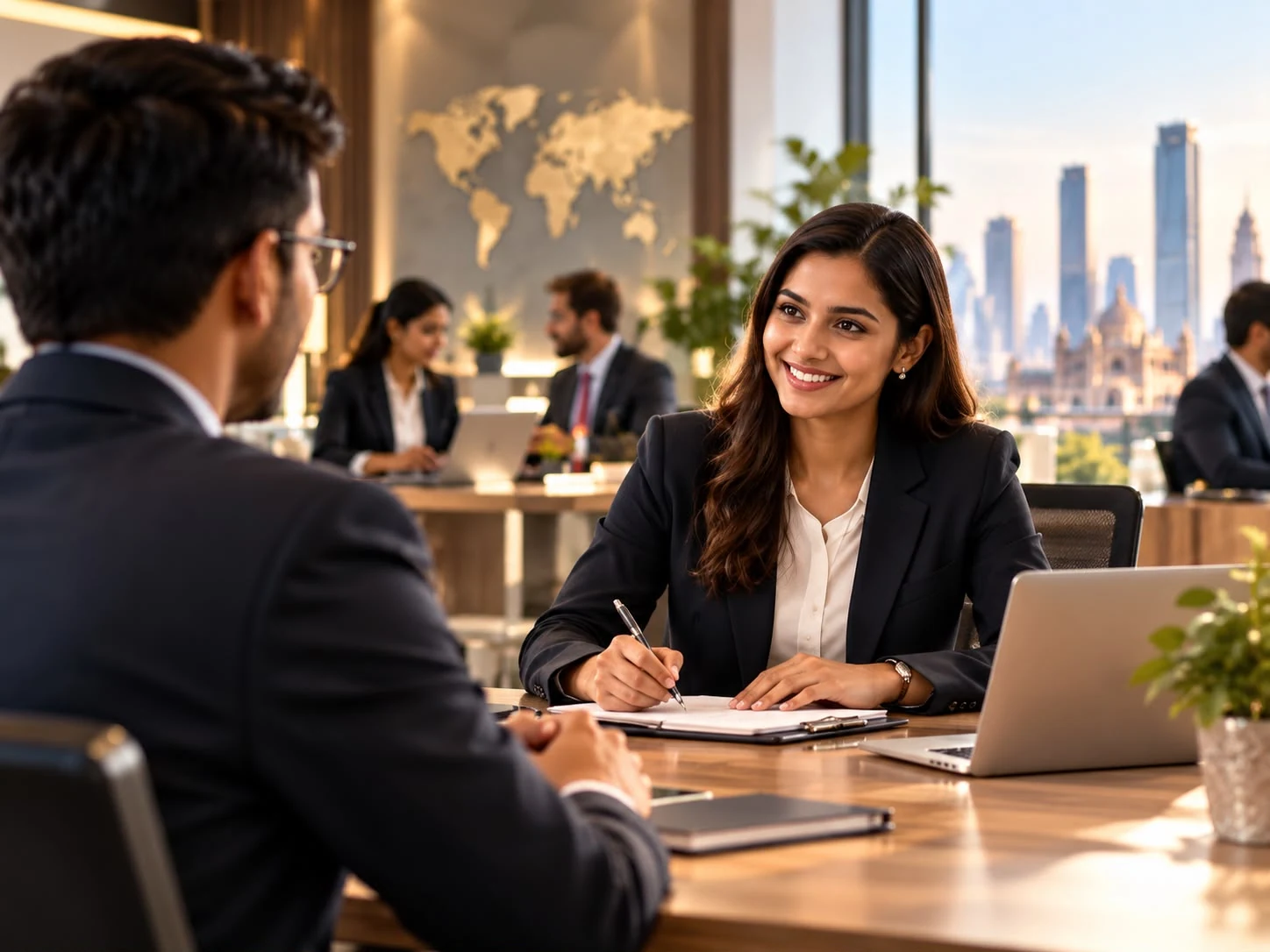 Professional taking part in a recruitment interview